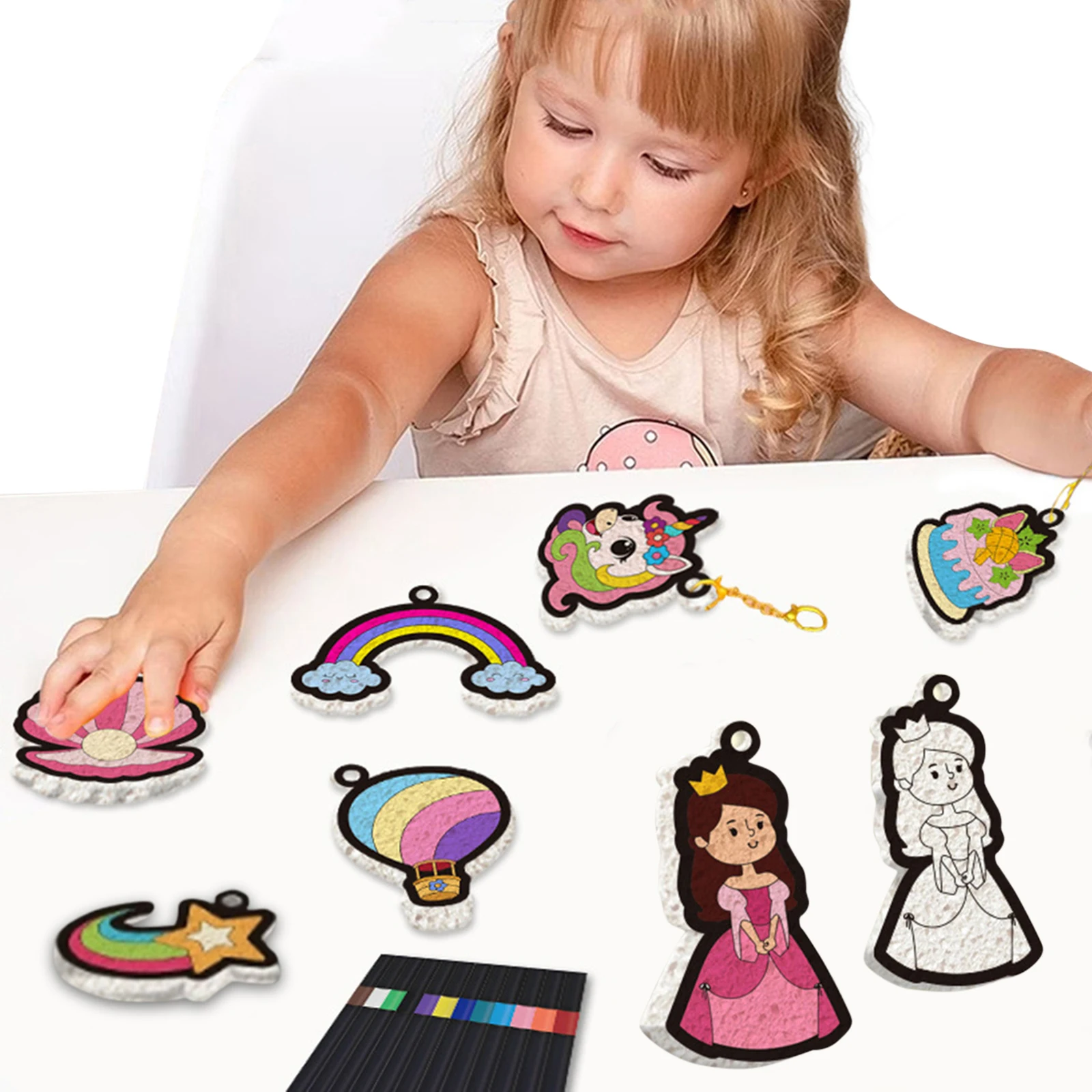 

Набор для творчества «Волшебная текстурная живопись»: холст, губки, материалы для 3D-рисования, подарок на Рождество для девочек и мальчиков 3-10 лет