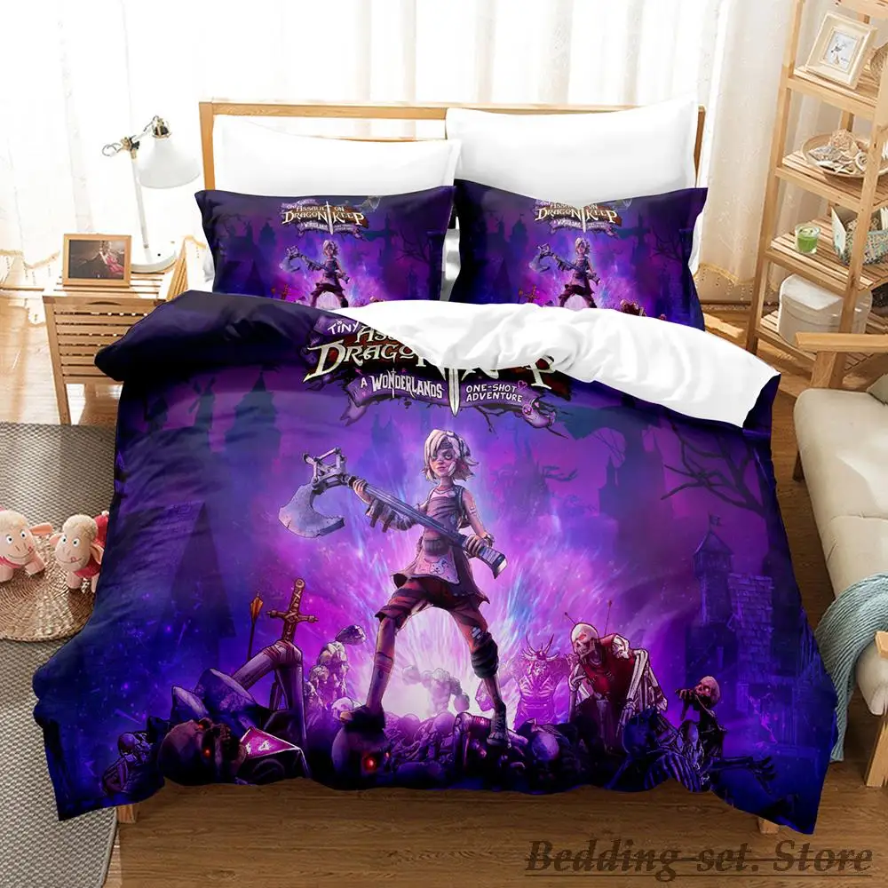 

2023 Game Tiny Tina's Wonderlands Bedding Set Single Twin Full Queen King Size Bed Set Adult Kid Bedroom Duvetcover Sets Anime