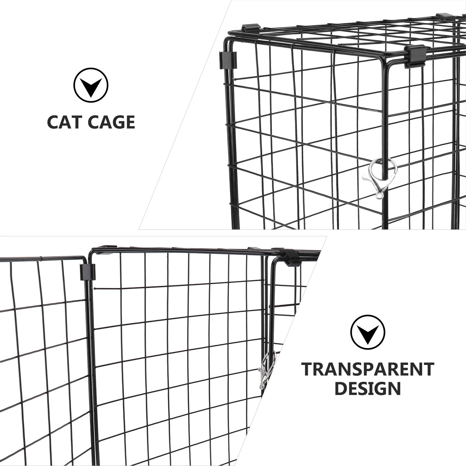 

1Pcs Transparent Cat Cage Household Pet Supplies Durable Foldable Car Carrier Under 3kg Bathing Blowing Hair Prevention Scratch