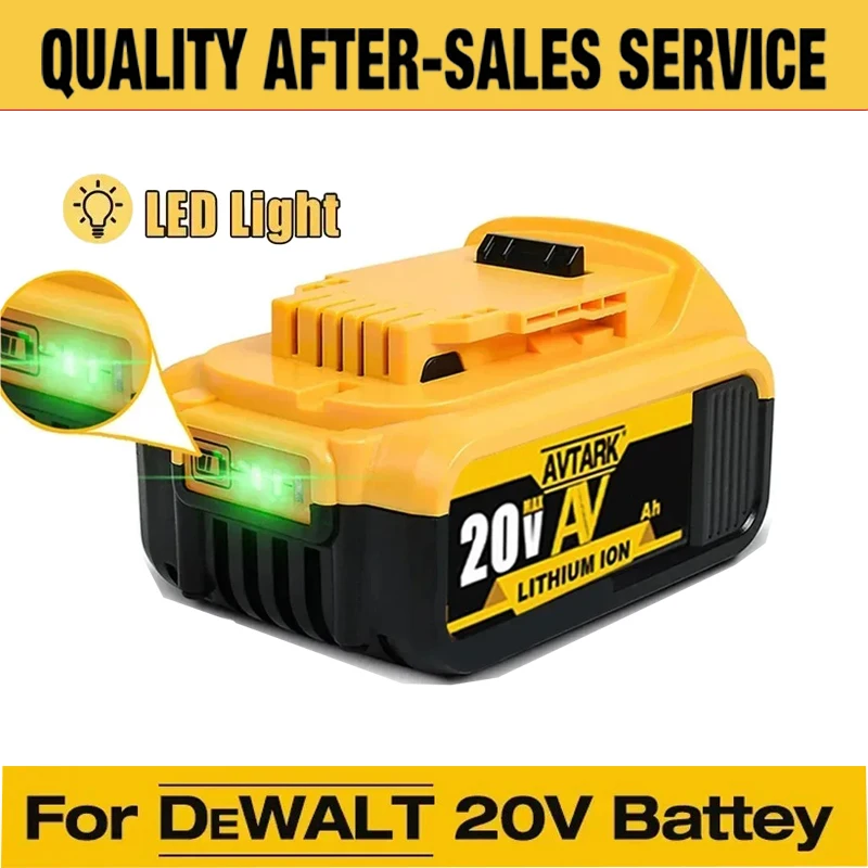 2024 Upgrade Compatible for Dewalt 18 Volt MAX Power Tools 18650 Lithium Batteries 20V 6000mAh DCB200 Replaceable Li-ion Battery