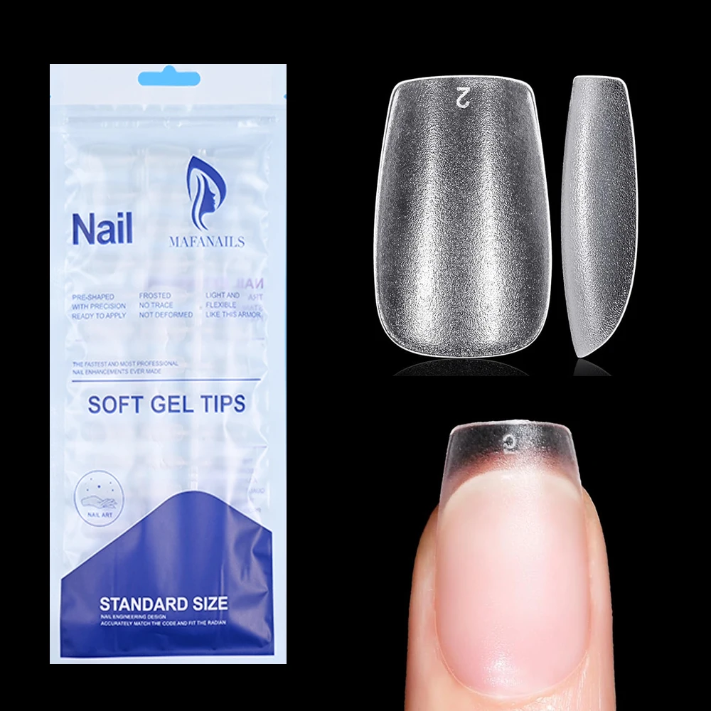 Uñas postizas de cobertura completa, Gel suave, cápsula de Pose americana, puntas de uñas postizas para extensión de uñas postizas prepulidas, 120 piezas