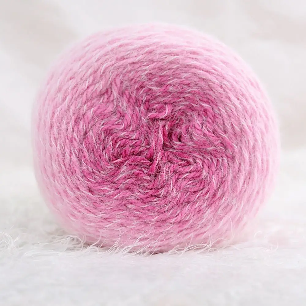 200g/Rolle Langlebiges Farbverlauf-Wollgarn Mehrfarbiges Strick- und Häkelgarn Handgemachtes Weiches Langes Velourgarn für Mützen und Pullover – Detail 12