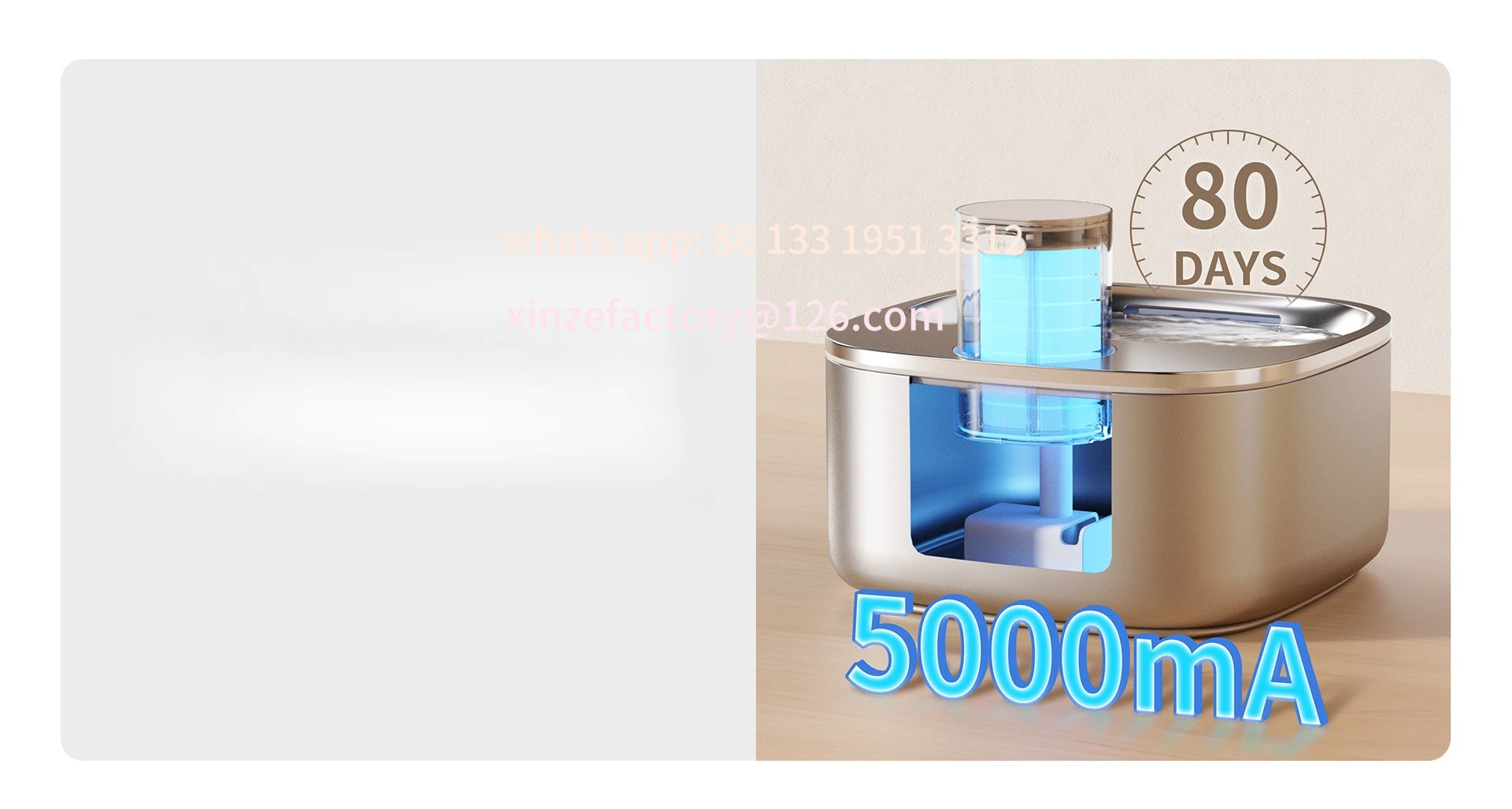 Smart water dispenser cat 3.2L wireless smart water feeder dog automatic water dispenser
