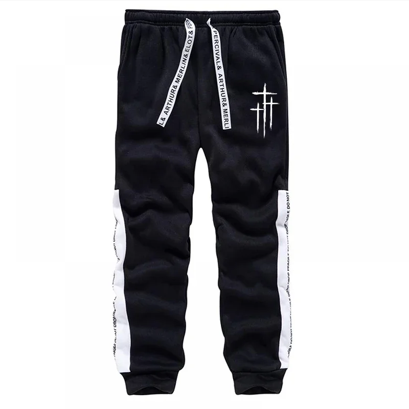 2026 New Arrival Men's Tracksuit Hoodie and Sweatpants 2pcs Set Autumn Daily Casual Sports Hooded Sportswear Cross Print Outfits view 6