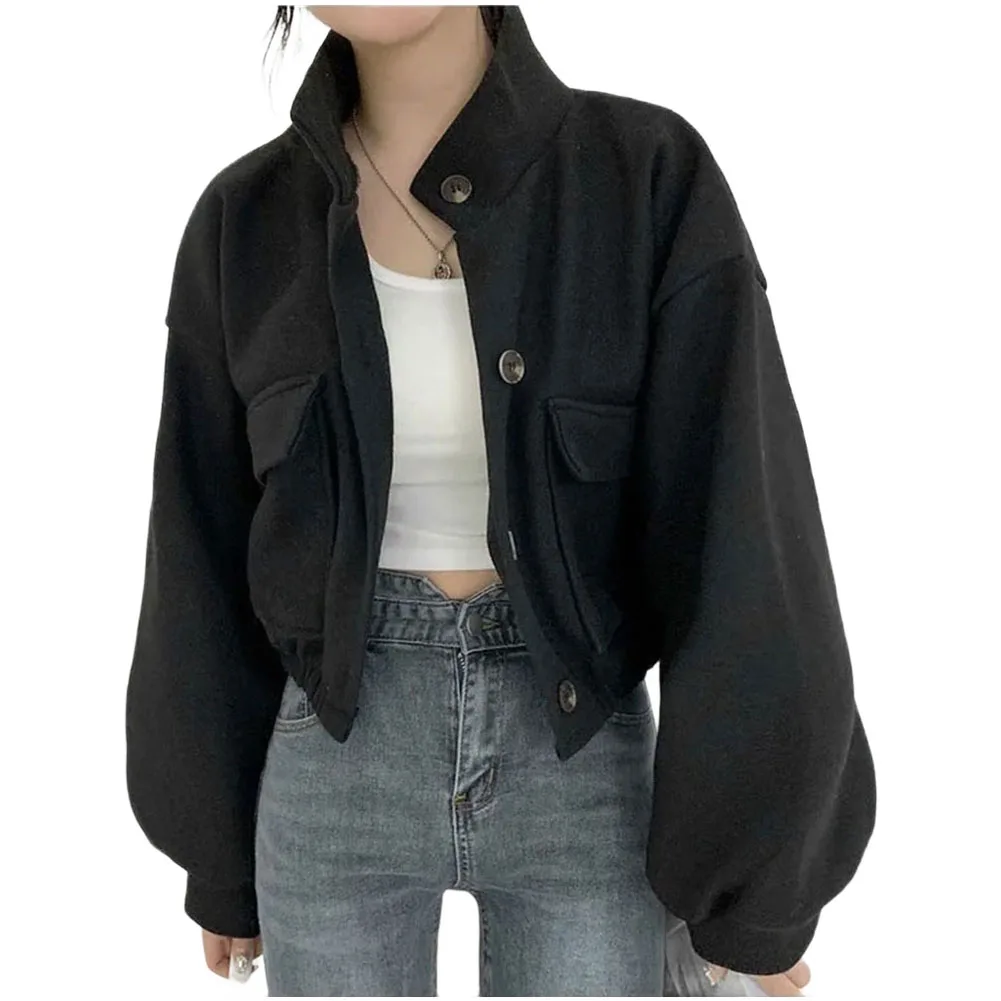 Spring Autumn Wear Cropped Jackets Available In Multiple Sizes Party Wear Casual Long Sleeve Jacket Jacket For Casual Outing