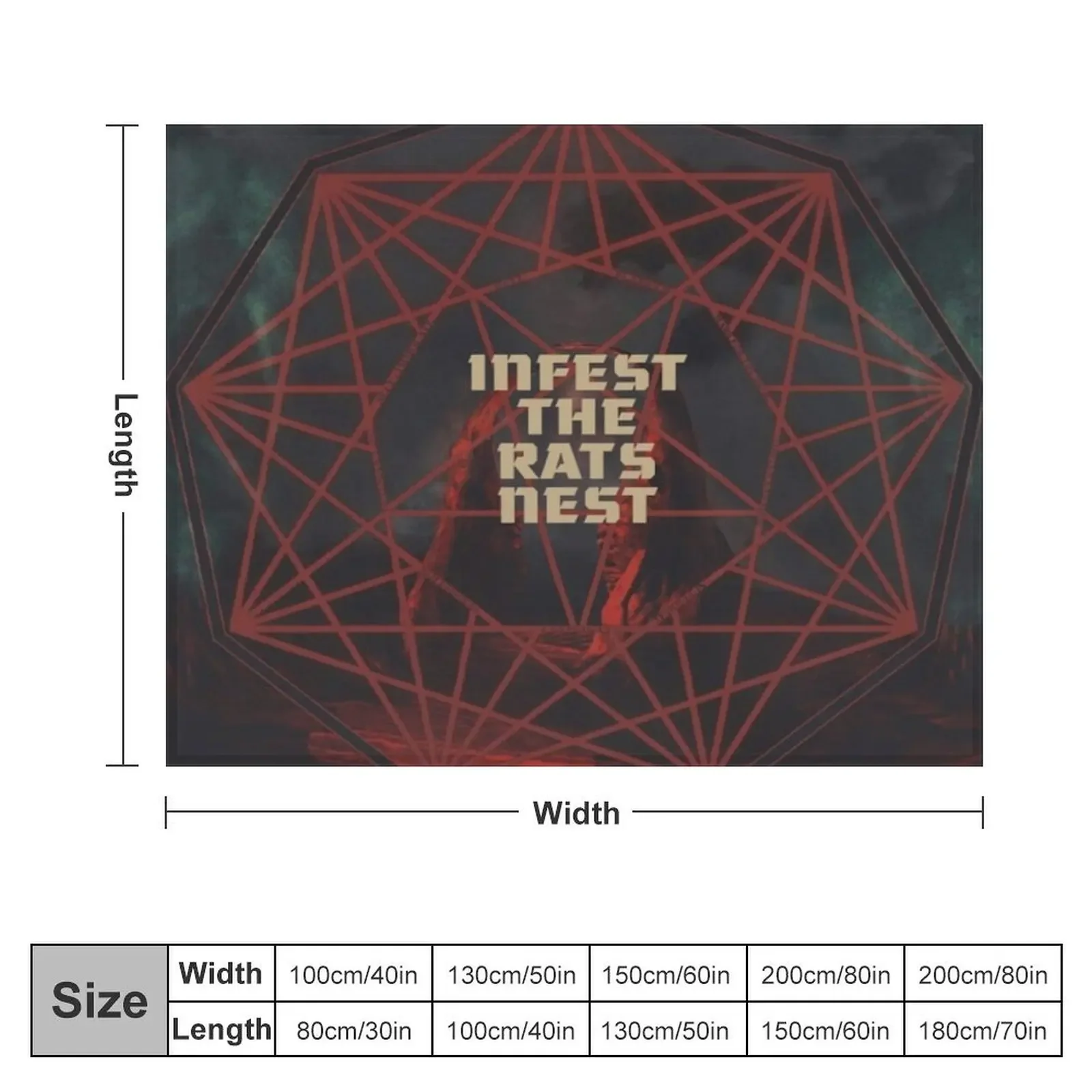 Nonagon Infinity x Infest The Rats Nest Throw Blanket cosplay anime for winter Blankets