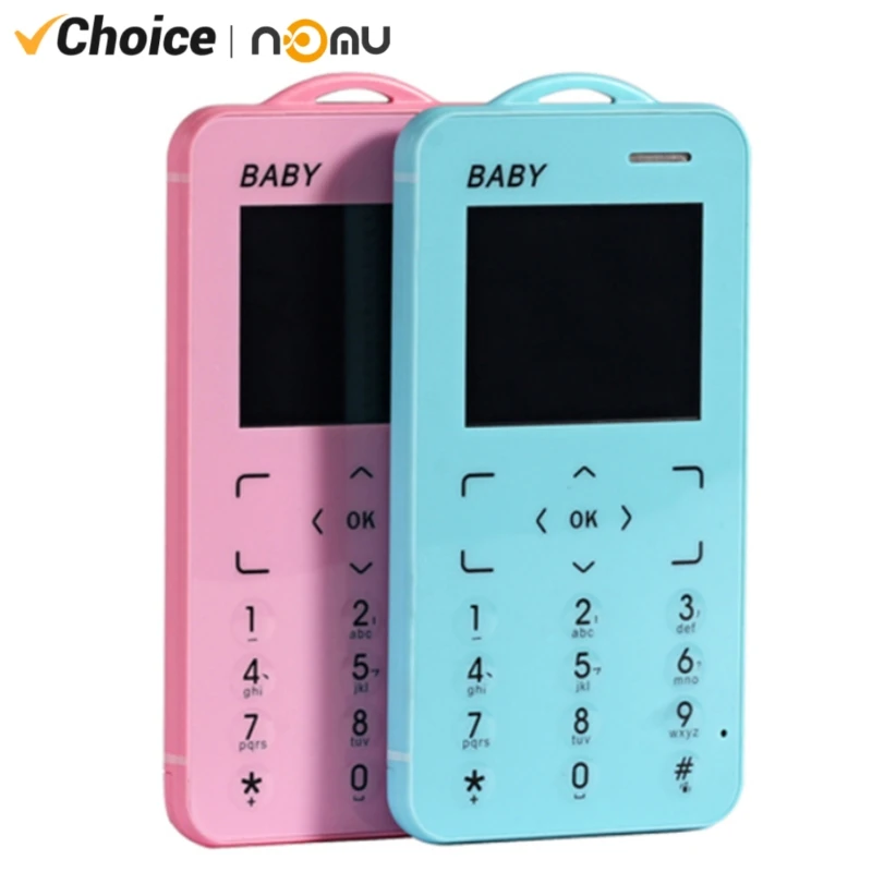 Unlocked Super Mini Card Mobile Phone 1.77 Inch 2G GSM Single SIM MP3 Telephone Bluetooth Dialer FM Blacklist Student CellPhones