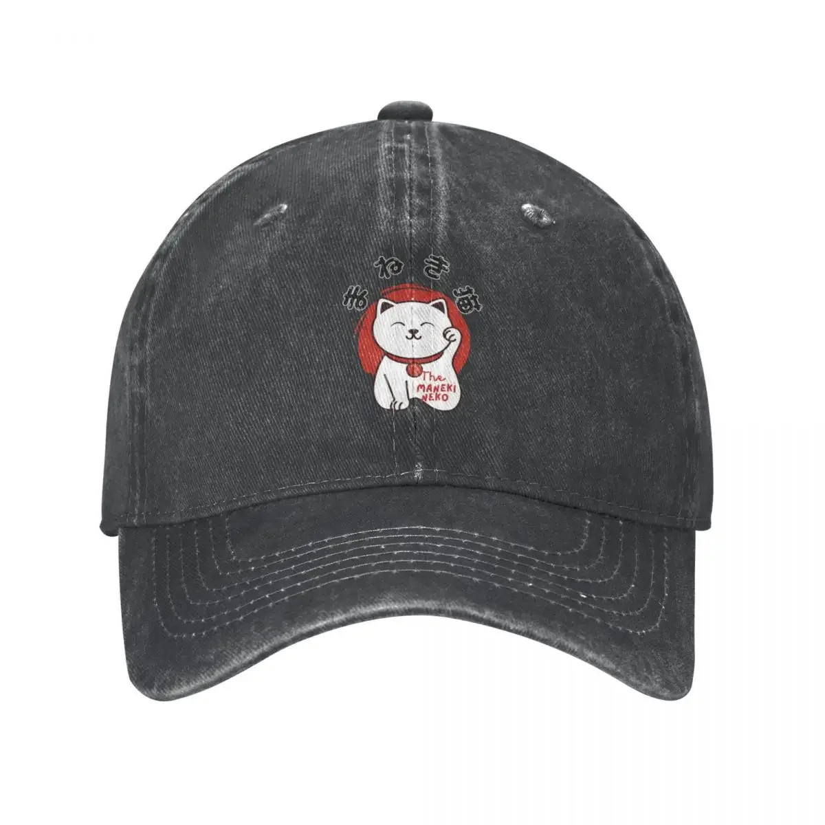 Japanese Lucky Cat_Maneki Neko White_Small print Cowboy Hat Sunscreen Golf Hat Men Hats Women's