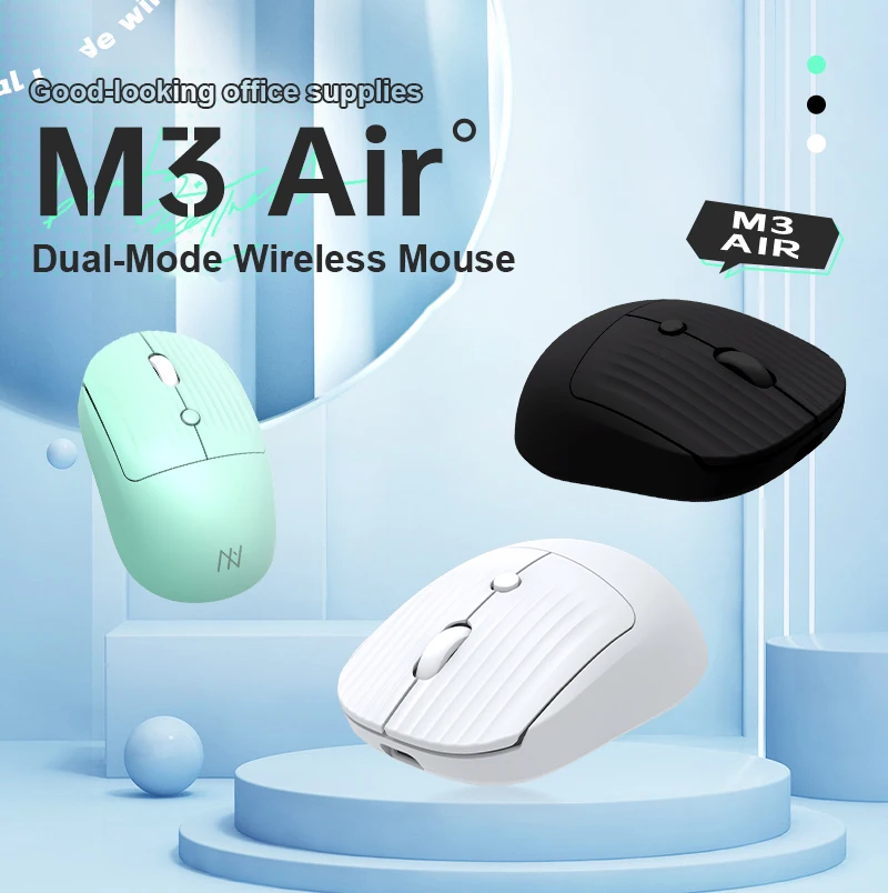 M3 Air Wireless Mouse Bluetooth 2.4G Dual-mode Connection Office Mouse 1600DPI Gaming Mouse Light Weight PC Gamer Accessories