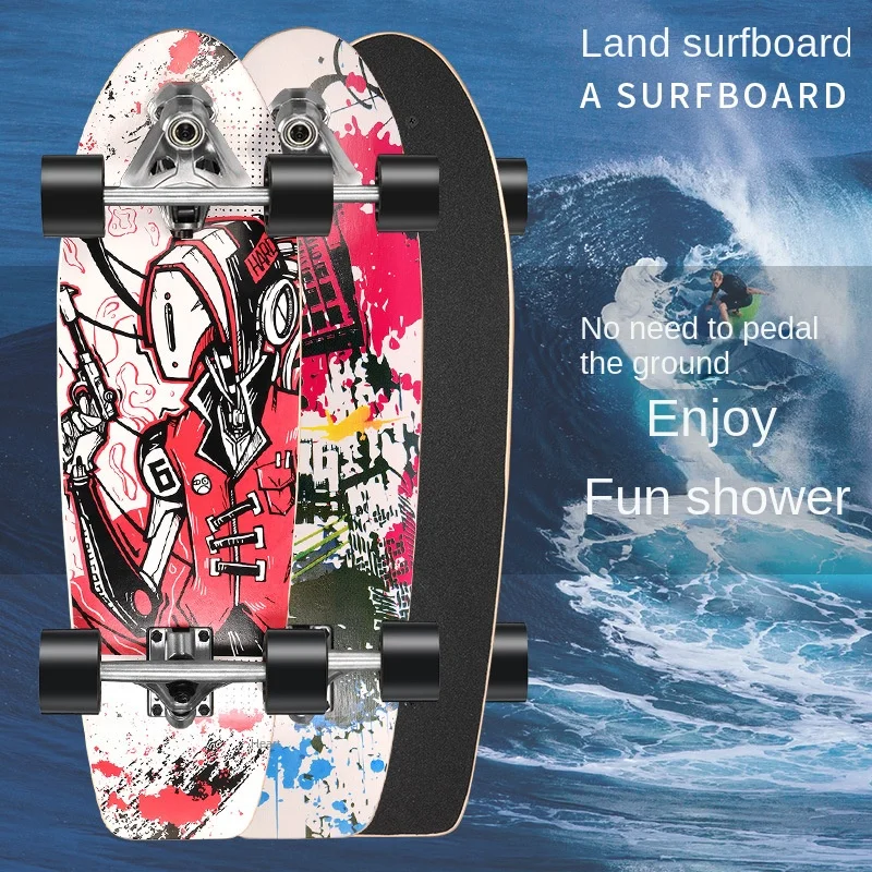 لوح التزلج على الأرض CX7 فرشاة الجسر للمبتدئين في الشوارع لركوب الأمواج بأربع عجلات لو تشونغ #1