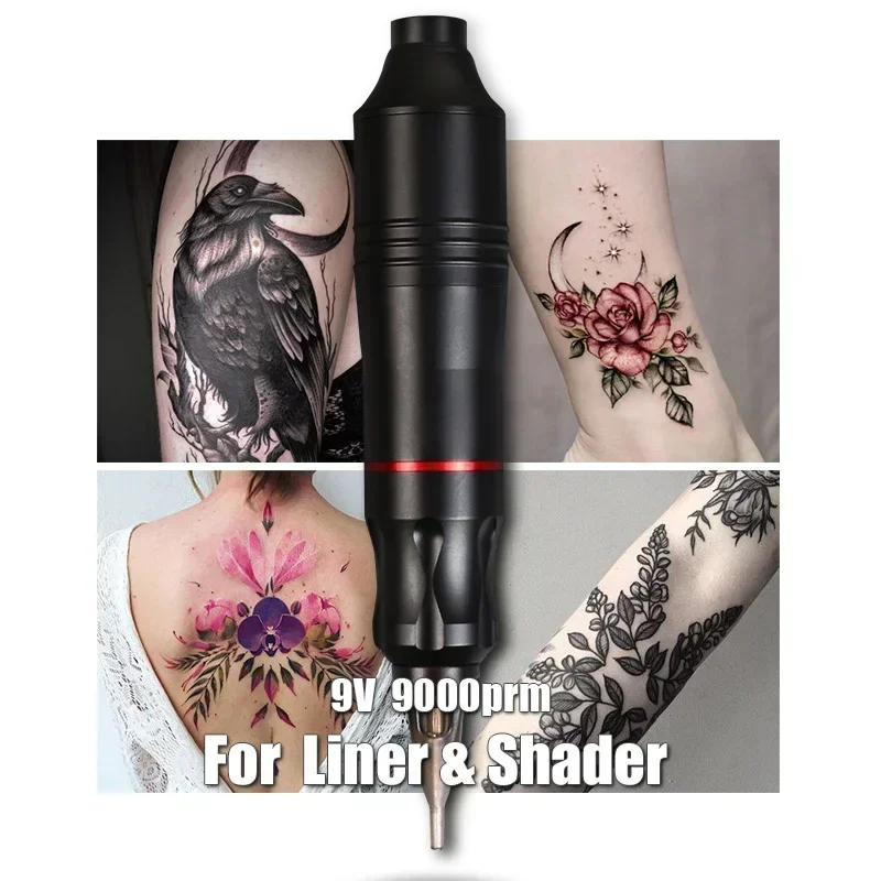 Un pcs De Tatouage Rotatif Stylo Hybride Maquillage Permanent Tatouage Machine Forte Calme Alimentation Du Moteur