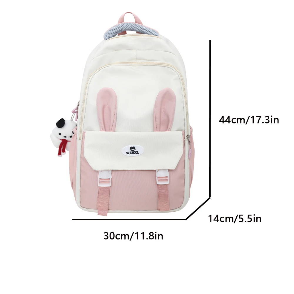 Cute rabbit backpack for girls, junior high school students, high school students, student schoolbags, k-style ins lightweight and versatile