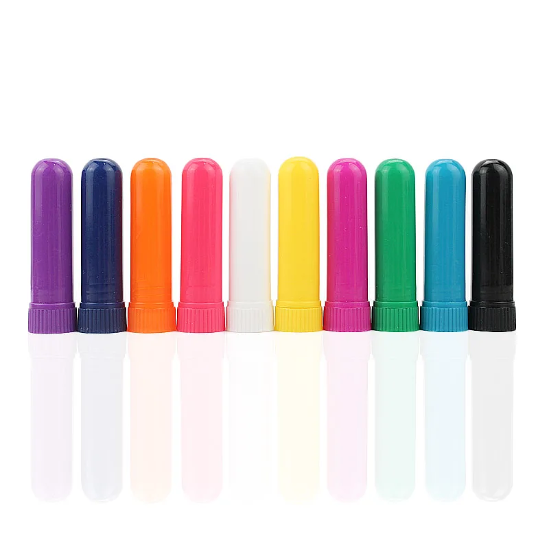 10 Color China Manufacturer Thicker Blank Nasal Inhaler Sticks Plastic Aromatherapy Inhaler Container