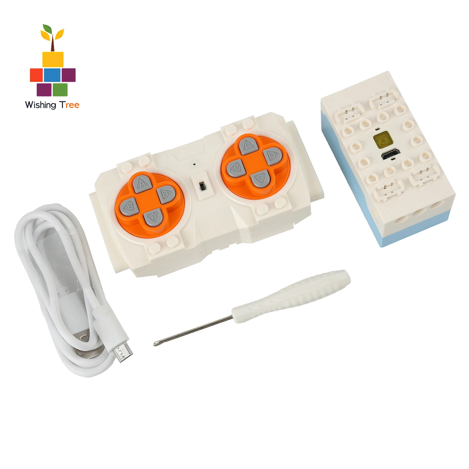 

Умный бокс для батареек Mould King с двойным дистанционным управлением через приложение, совместимый с конструкторами MOC для творческого обучения и развлечений