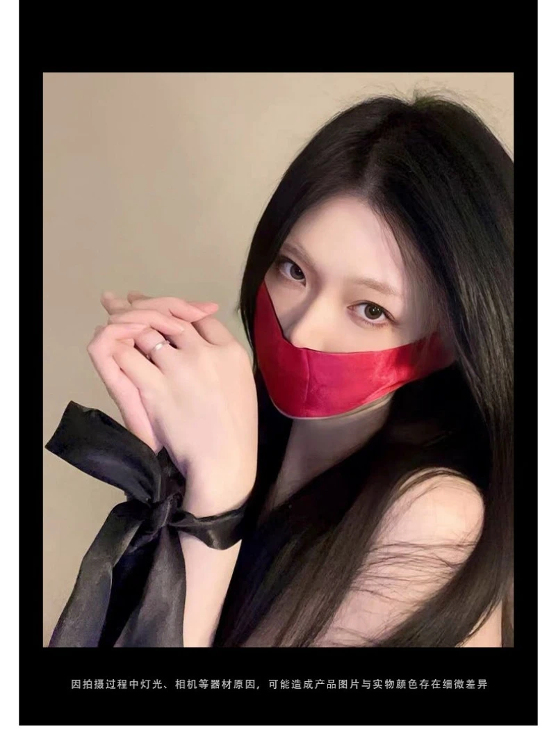 Máscara de olho de fita misteriosa com design de venda, acessório sensual romântico para estilo gato-menina ou coelho-menina, faixa de cabeça ascética fofa