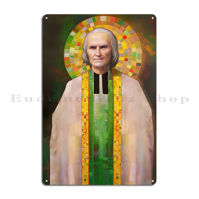 الكاهن سانت جون فياني سانت جون يودز لوحة معدنية ملصق مضحك غرفة المعيشة جدار كهف تصميم المنزل تين تسجيل ملصق