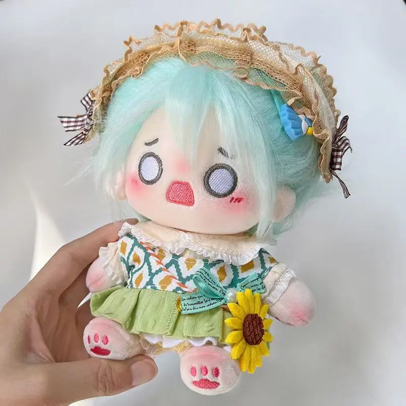 20cm Ava Pop Star Hatsune Miku Boned Cotton Doll Cartoon Animation Stunned Expression Miku Dress Up Plush Doll Holiday Gift