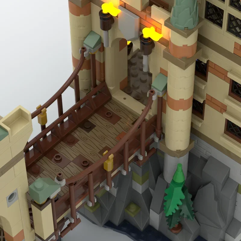 

Популярная киномодель Moc, строительные блоки, модель подвесного моста, технология, кирпич, сделай сам, сборка, строительная игрушка, праздничные подарки