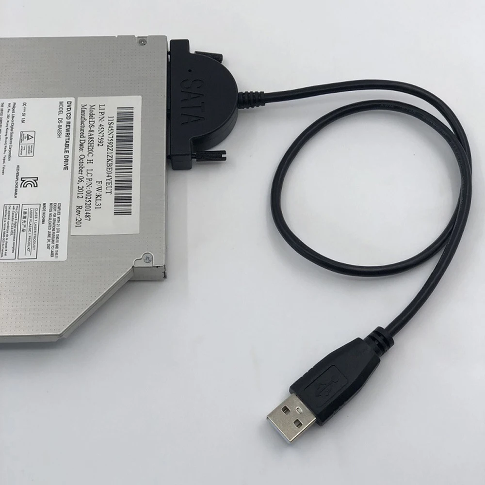 USB 2.0 SATA Cable CD/DVD-ROM Drive Cable Optical Driver Adapter Cable For PC Laptop Notebook