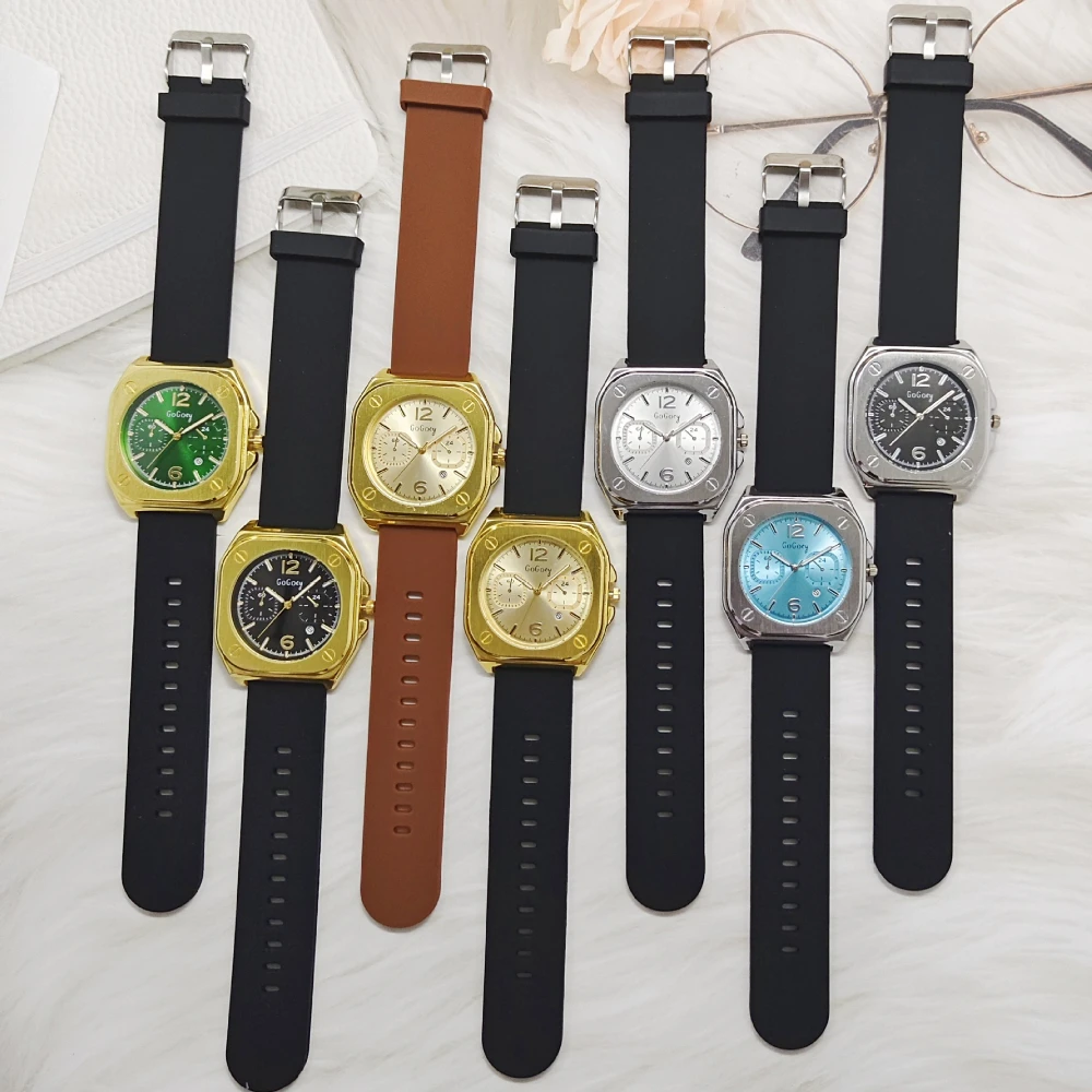 Женские роскошные часы, квадратные женские часы, модные кварцевые наручные часы, кожаный ремешок, завинчивающаяся корона, Reloj Mujer