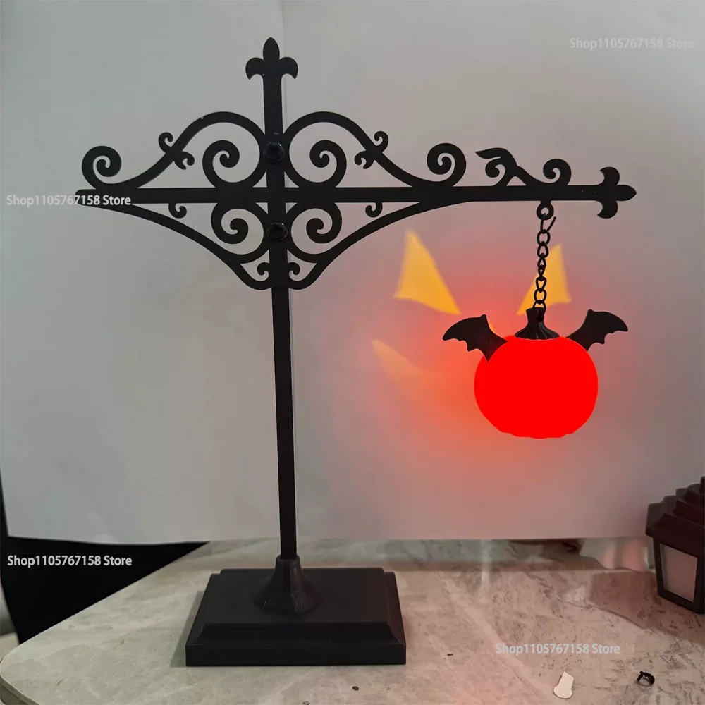 2026 Hot New Retro Hanging Street Lamp Model Ornament,Mini Bookshelf Lamp Slides Books for Hidden Display Lights for Book