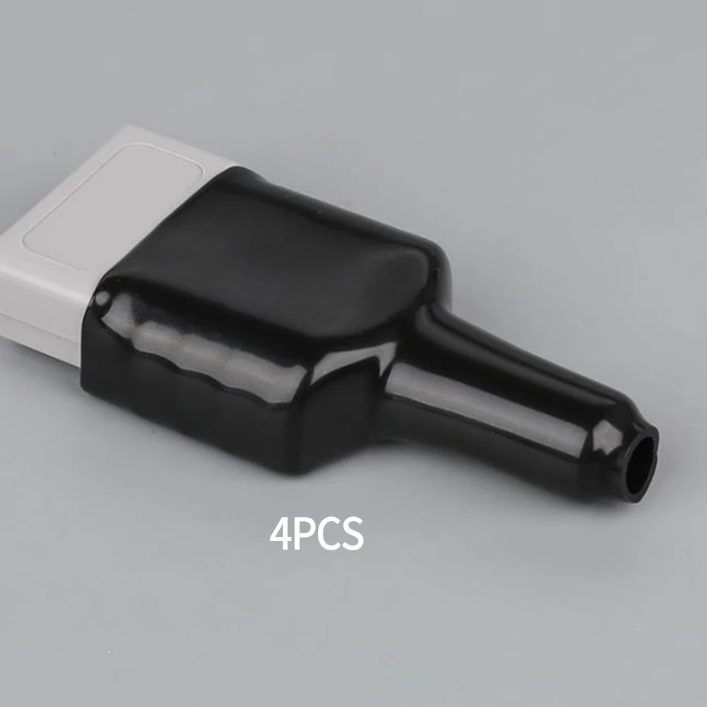 4PCS Plug Cover Waterproof 50A For Anderson Plug Connector Dustproof Cable Jacket Black Cable Connectors