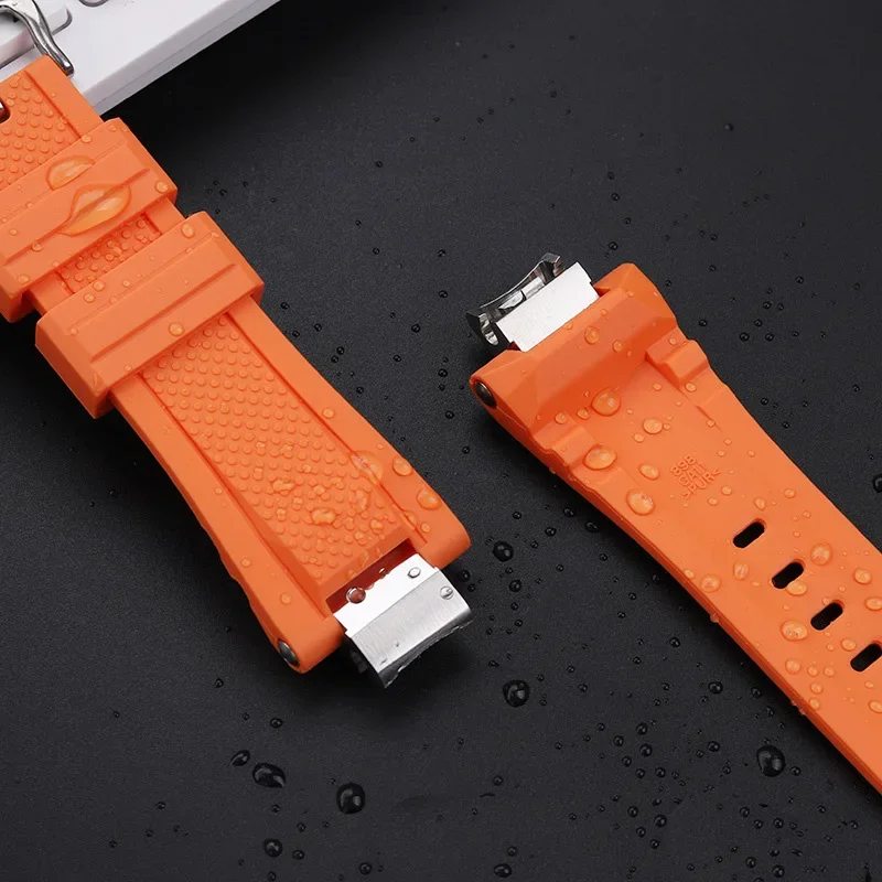 Modified Waterproof Resin Silicone Watch Strap For Casio G-SHOCK MTG-B3000 Watchband Quick Release Men Stainless Steel Bracelet