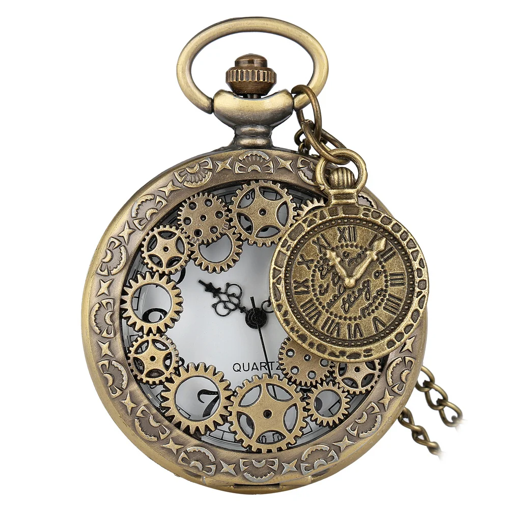 

Roman Pocket Watch Durable Alloy Retro Hanging Necklace Vintage Timepiece Small Size Lightweight Chain Perfect Gift