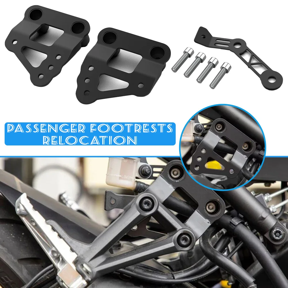 Motorcycle FZ09 FZ-09 FZ 09 XSR900 XSR 900 Passenger Pedal Adjustment Footrests Relocation For YAMAHA MT09 MT-09 MT 09 2014-2021