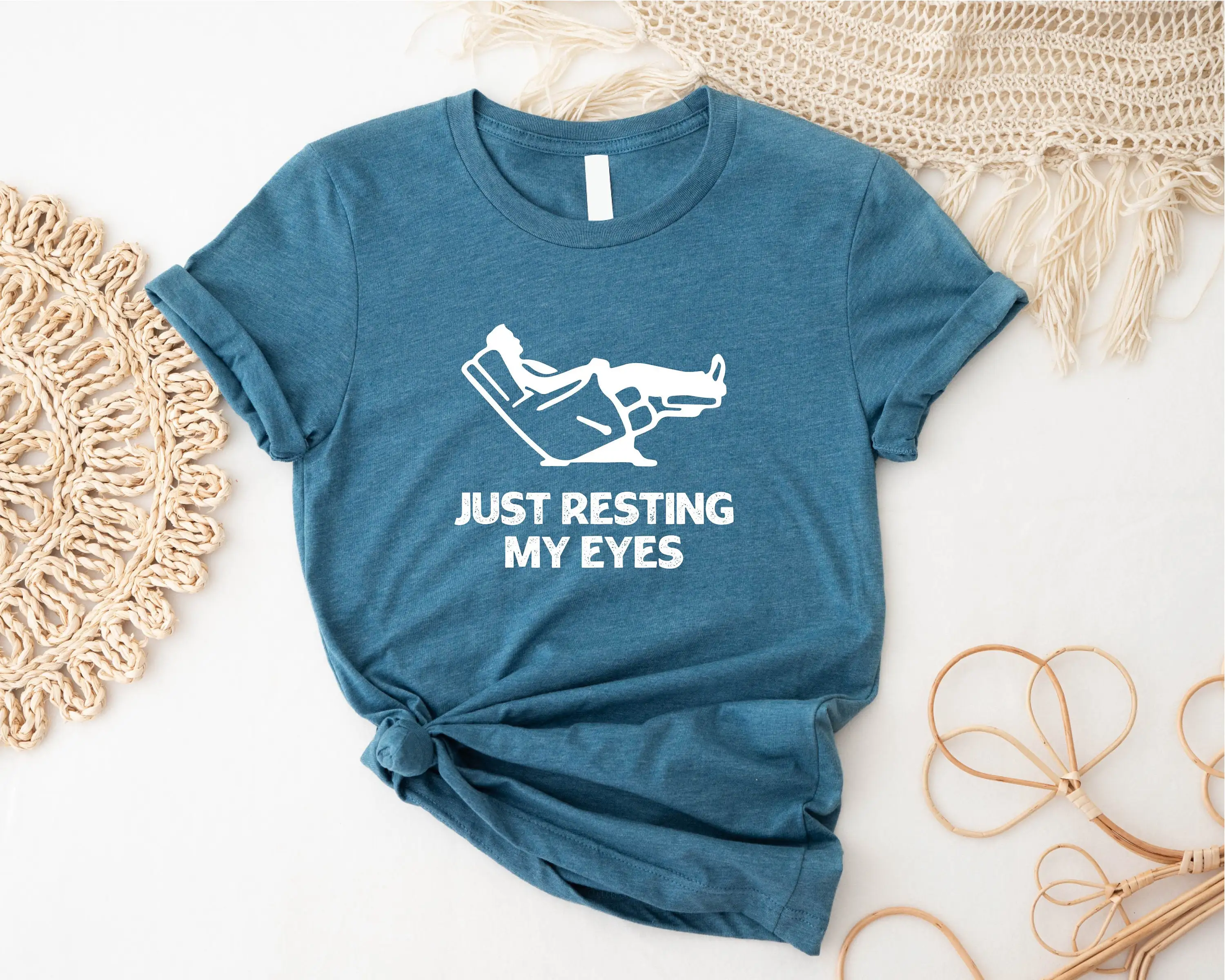 Just Resting My Eyes T Shirt Recliner Tired Dad Funny Mens Father'S Day Nap Champ For