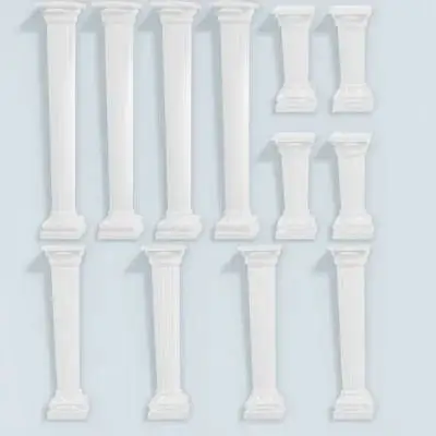 12 Uds. Decoración de Pilar romano, Mini columnas delicadas, accesorio para fotos, adorno de mesa de arena, decoración del hogar, columna romana Interior en miniatura