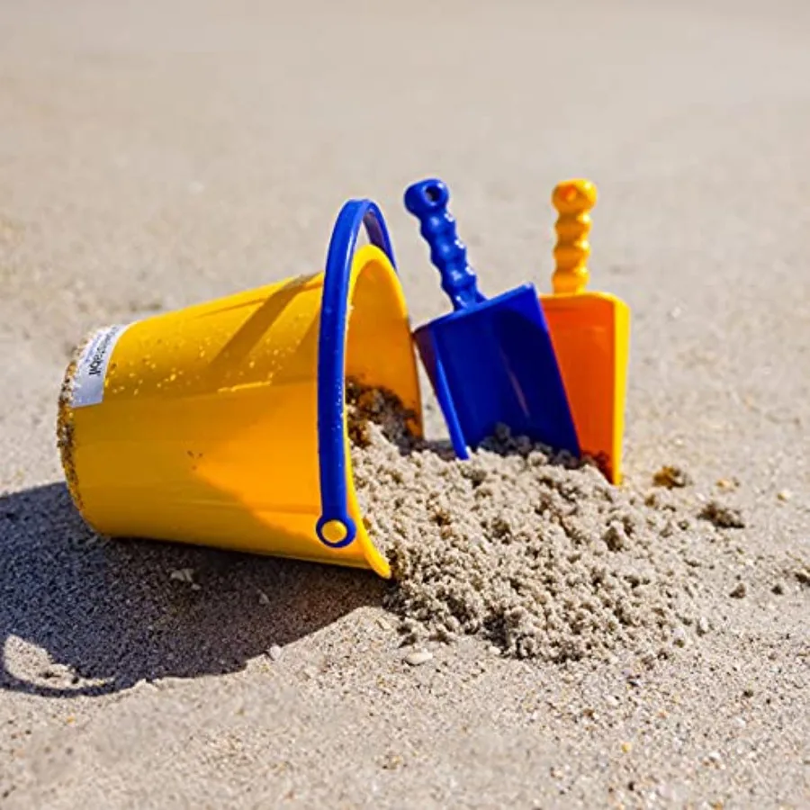 Grand seau de sable jouet de plage 2,5 l seau de sable de fabrication allemande essentiels de plage jouets d'extérieur pour tout-petits et jouets bac à sable couleurs variées
