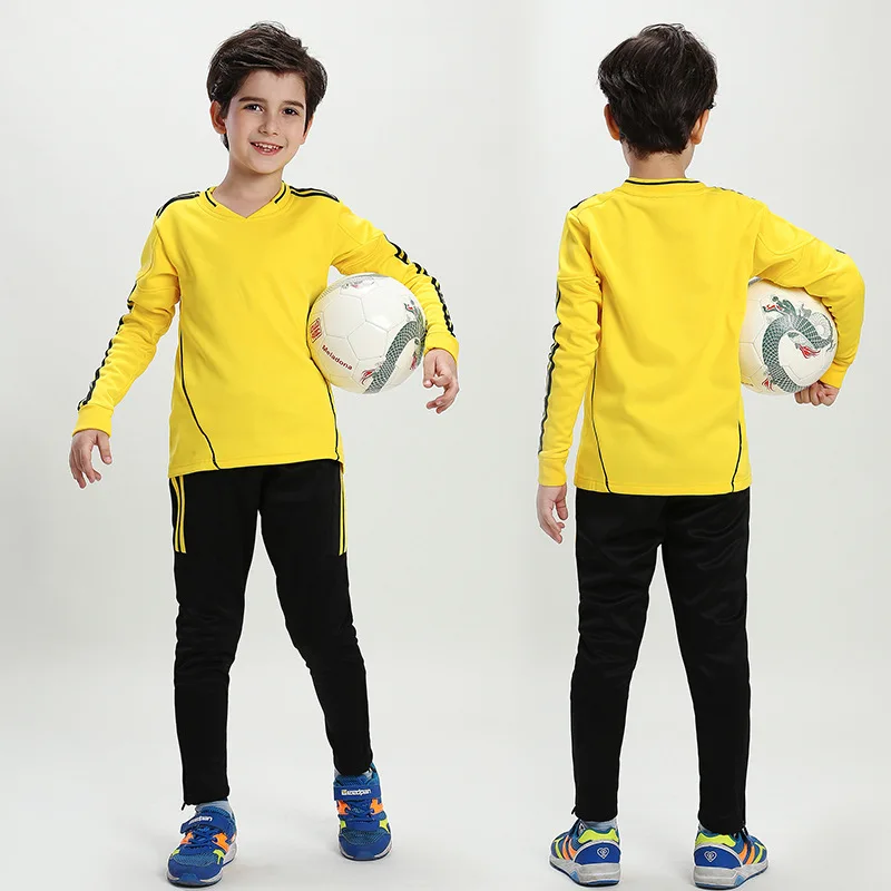 Children Football Training Suit Kids Long Sleeve Suit Autumn Winter Men Soccer Team Sports Set Running Tracksuits Sportswear