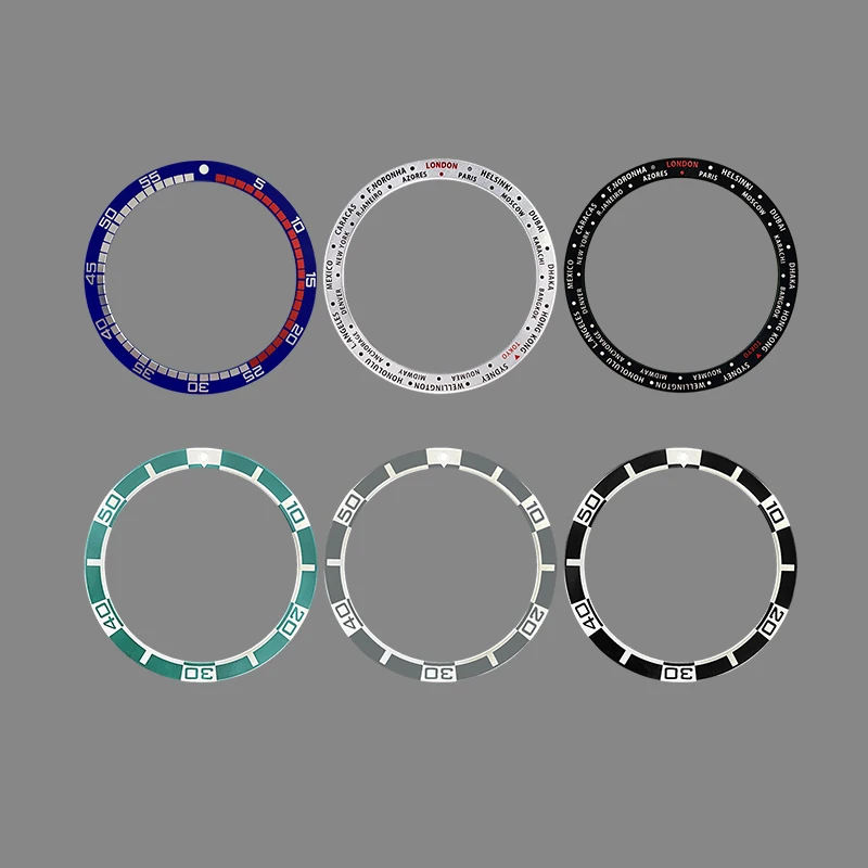 

38mmx31.5mm Aluminium Flat Watch Bezel Insert Fits SKX007 SKX009 SRPD Case NH35 NH36 Movement Watch bezel rings Retrofit Parts