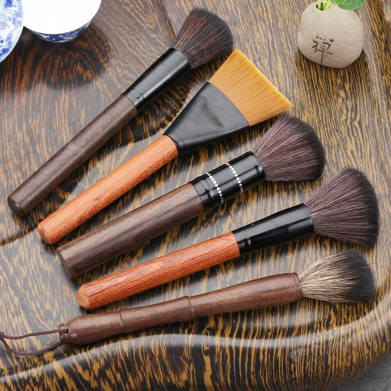 فرشاة الشاي، فرشاة إبريق الشاي، فرشاة المجموعة، فرشاة الرسم، مكنسة الشاي، قلم الشاي الذي لا يساقط الشعر، فرشاة صينية الشاي من خشب الورد، فرشاة مجموعة الشاي