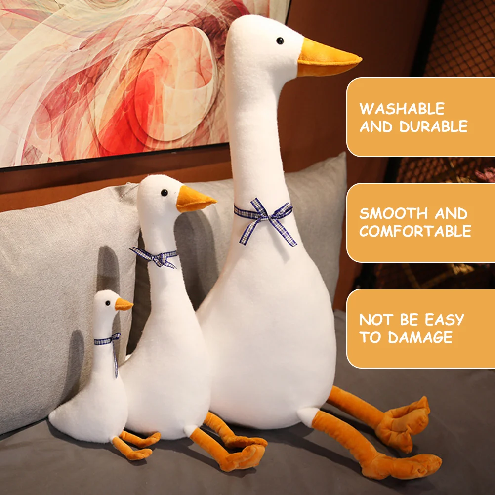 Big White Goose Plush Animal Machine Toy Filling Filled Animals Stuffed Luxury