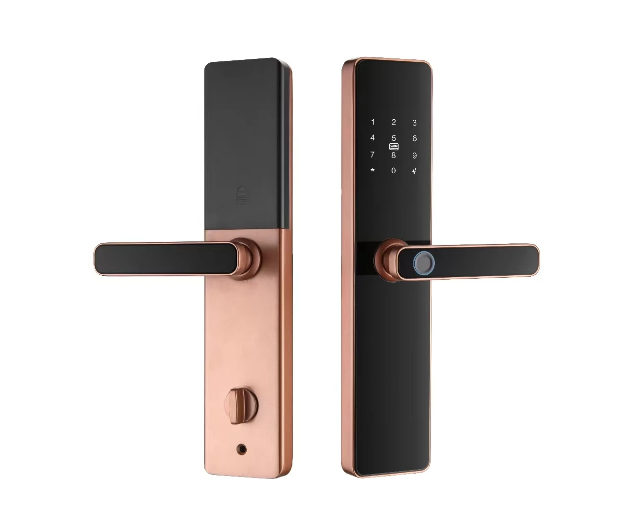 

Qleung S819 Digital Smart Home Door Lock Aluminum Door Fingerprint & WiFi Enabled Tuya TTlock with Password Key Card