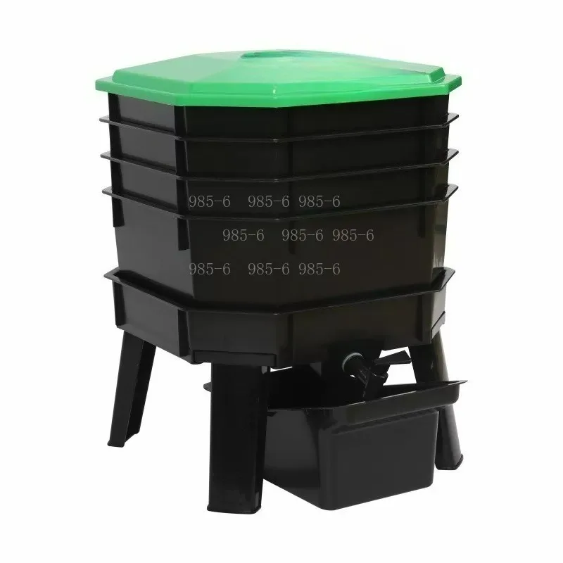 Outdoor Fermentation Compost Box, Multi-Layer Thickened Bin for Food Waste & Earthworm Rearing