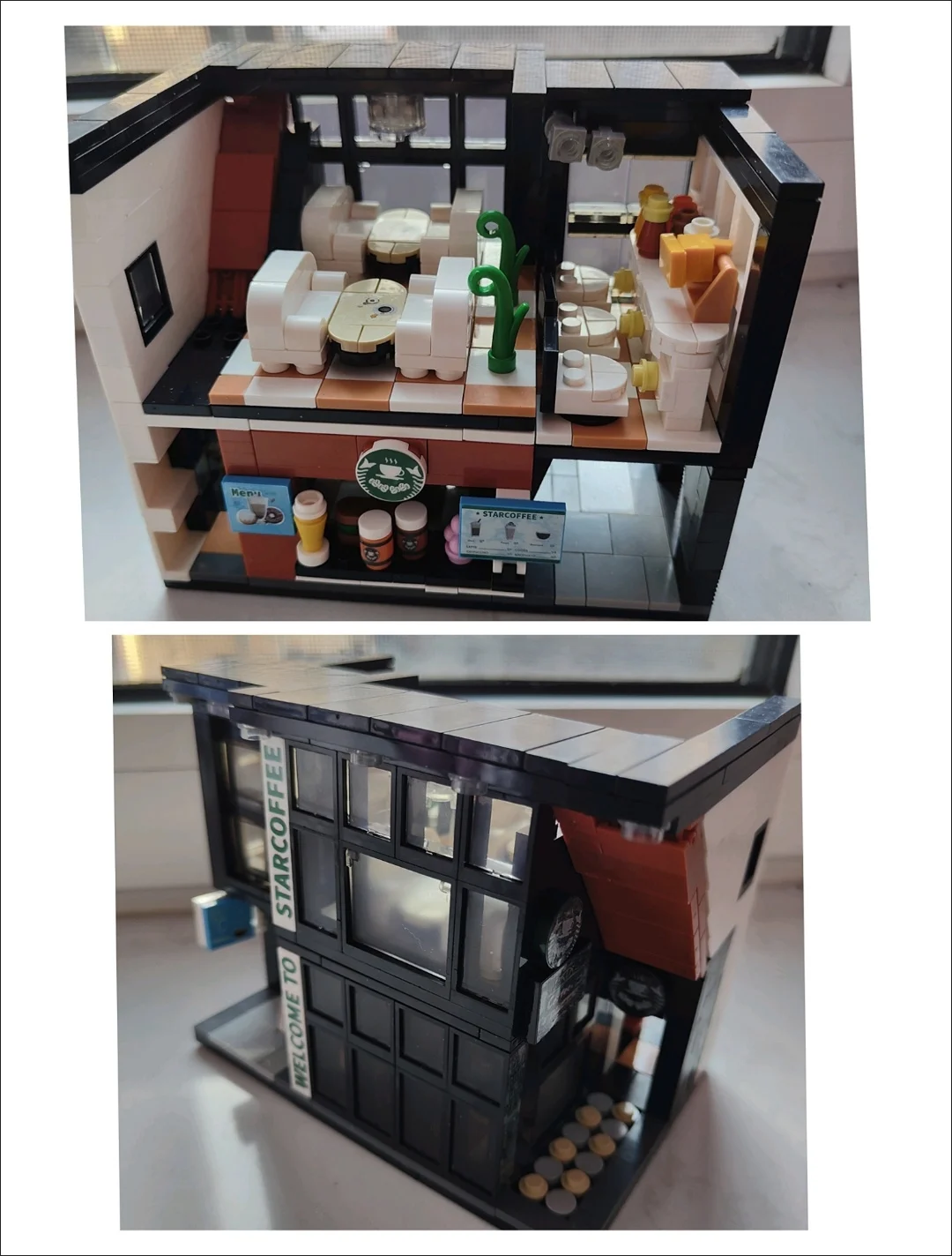 

Звездный кофе, цветочный дом, магазин, строительные блоки, модель, стеклянный цветочный дом, вид на улицу, серия в сборе, подарки на Рождество и день рождения для девочек