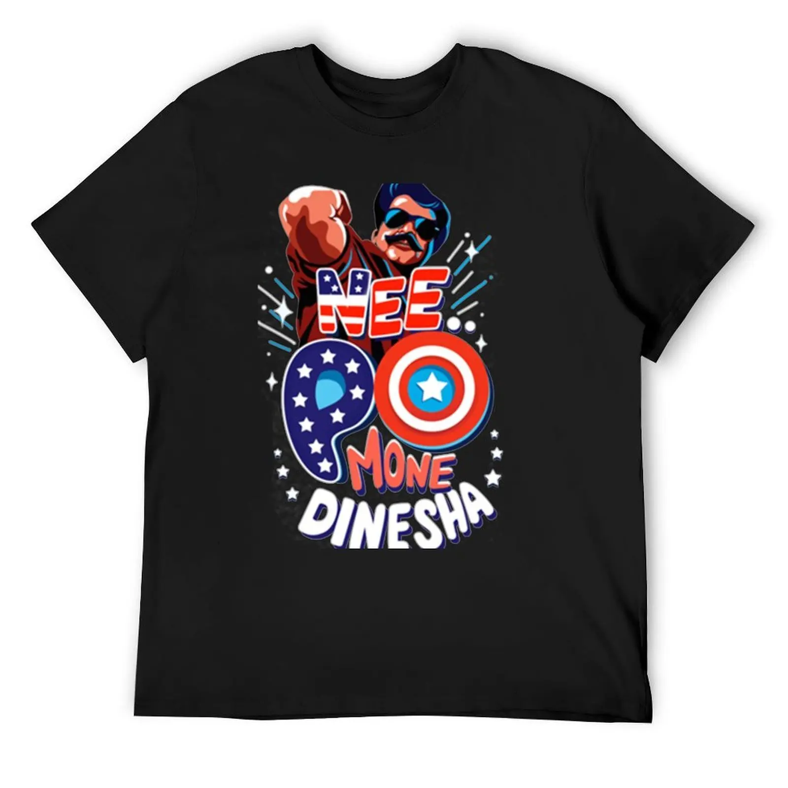 

NEE PO MONE DINESHA -AMERICA T-Shirt luxury clothing labubu essential t shirt valentines clothes customizeds mens tall t shirts
