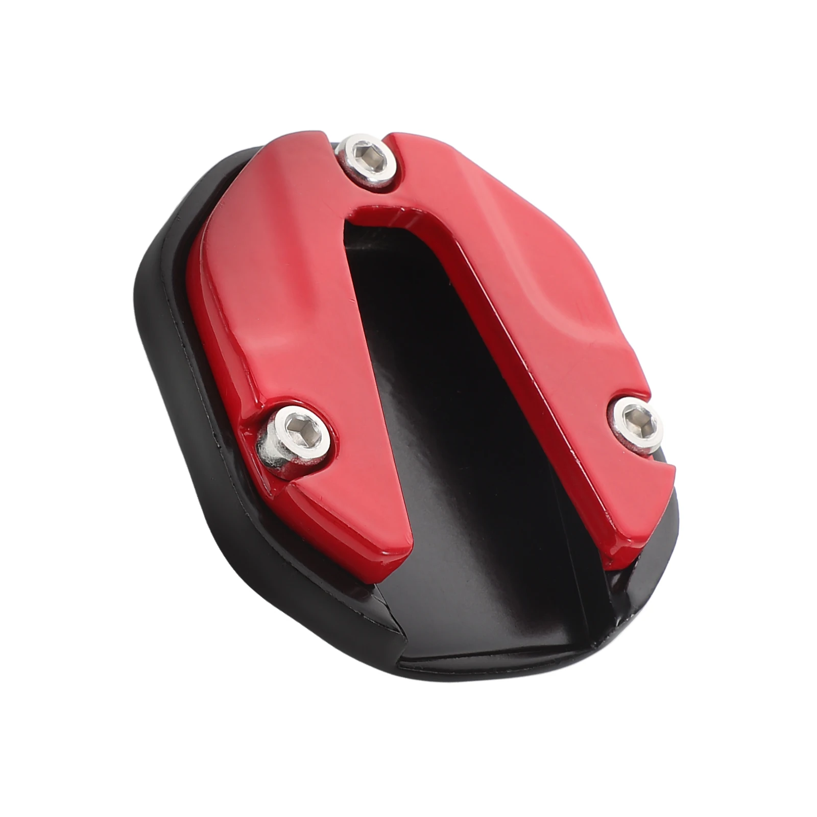 

Electric Bike Kickstand Pad Enlarged Base Anti Slip Widen Cover Motorcycle Side Stand Footrest Pads Red Aluminum