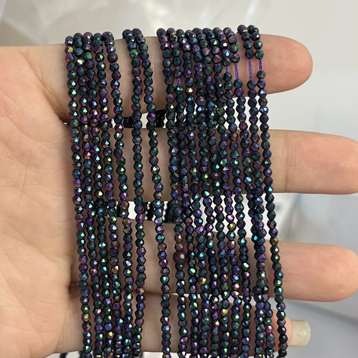 10Strands Faceted Isolation Beads Blue Coated Spinel Small Beads For Jewelry Making DIY Necklace Bracelet Earrings Accessory