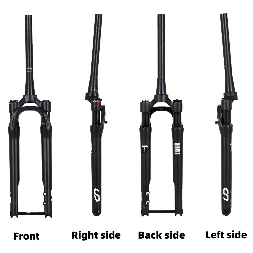 Bike Fork with Thru Axle Rod 12x100mm Travel 30-40mm 700C Wheel Hidden Internal Cable Routing Front Forks  for Gravel Bike Frame