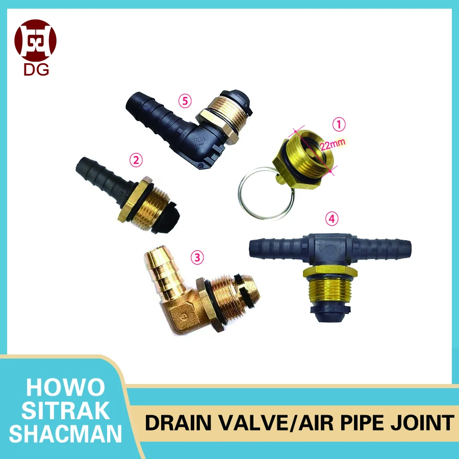 

Sinotruk HOWO T7H Gas Storage Cylinder Drain Valve Sitrak C7H Gas Tank Shacman Gas Pipeline Connector