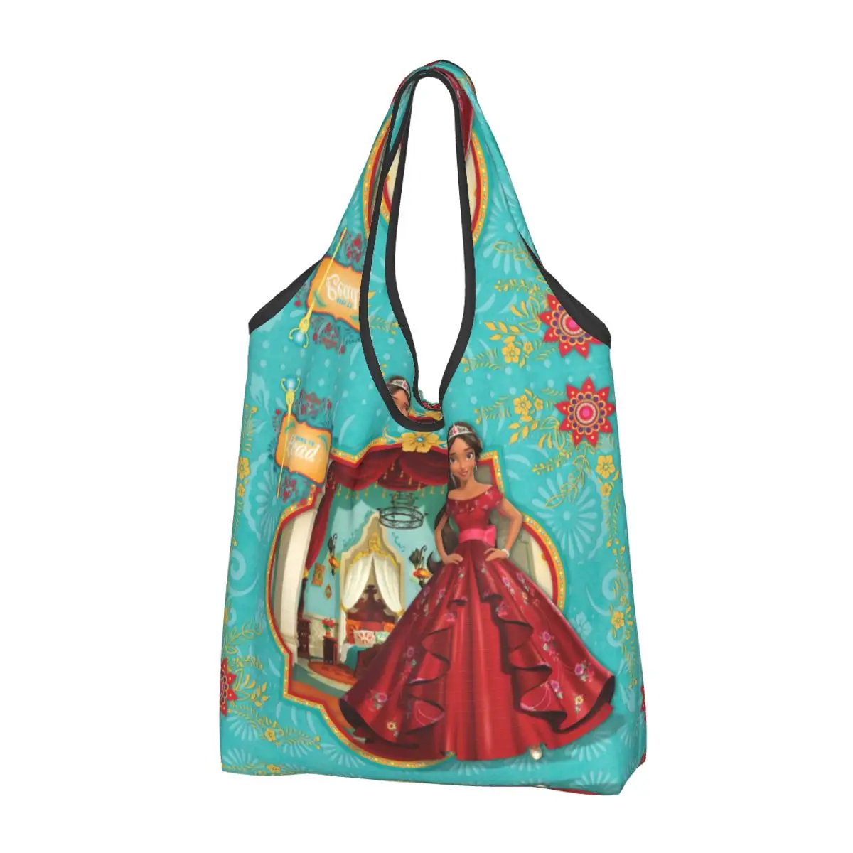 Custom Cute Disney Elena Of Avalor Inspirational Shopping Tote Bags Portable Anime Adventure Groceries Shopper Shoulder Bag