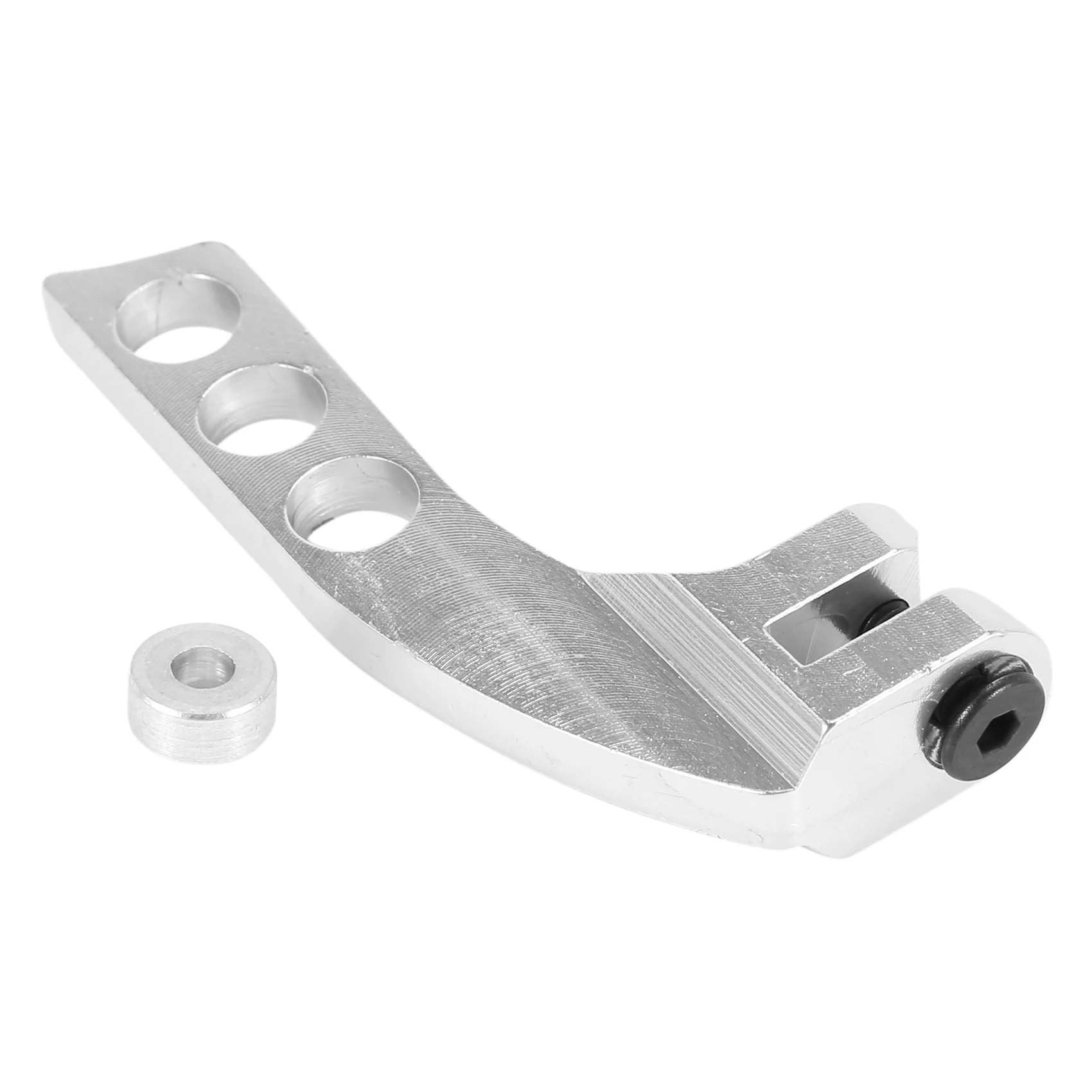 Ajustador de equilibrador de correa de cuello de transmisor de Metal de 4 agujeros para Control remoto Futaba Radiolink Frsky X9D RC, Horizontal plateado