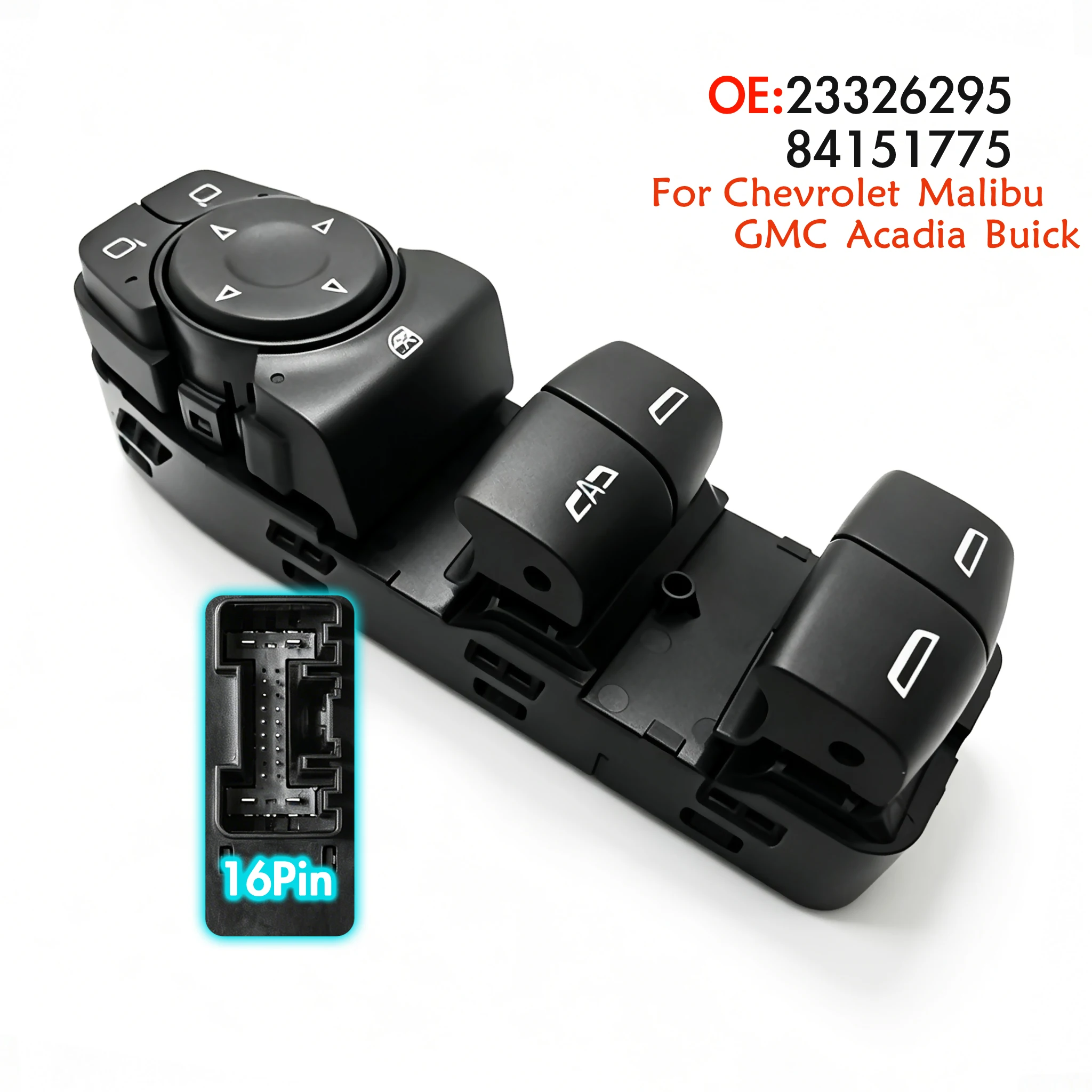 23326295 For Chevrolet Malibu Blazer GMC Acadia Buick,LHD Driver Side Electric Main Power Window Switch Lifter Control Button