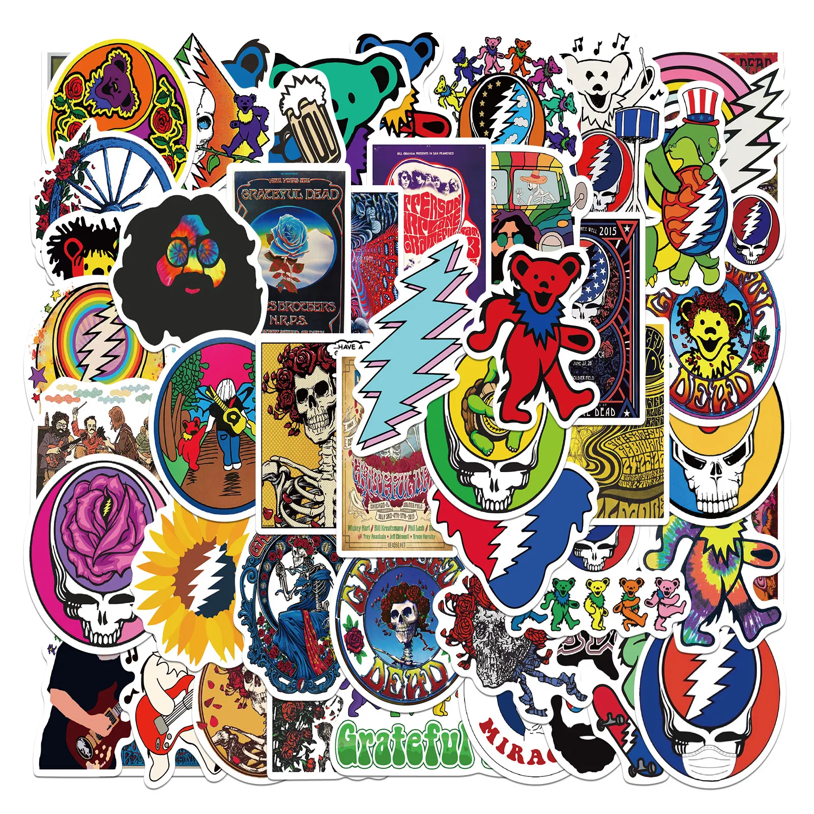 50 قطعة ملصقات شخصية مبتكرة ممتنة ميتة ملصقات ختم مغلف كوب ماء مزخرف جراب هاتف ملصقات صناعة يدوية