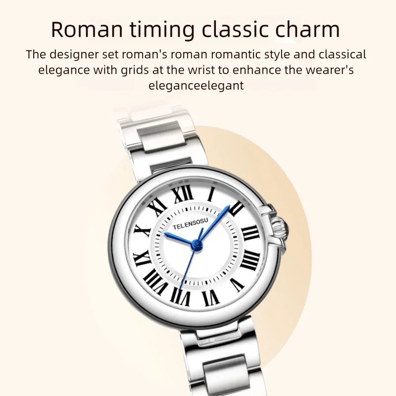 TELENSOSU العلامة التجارية الأعلى أنيقة السيدات الساعات الفاخرة الكوارتز السيدات الساعات فراشة مشبك الراقية مأدبة الساعات reloj 8801