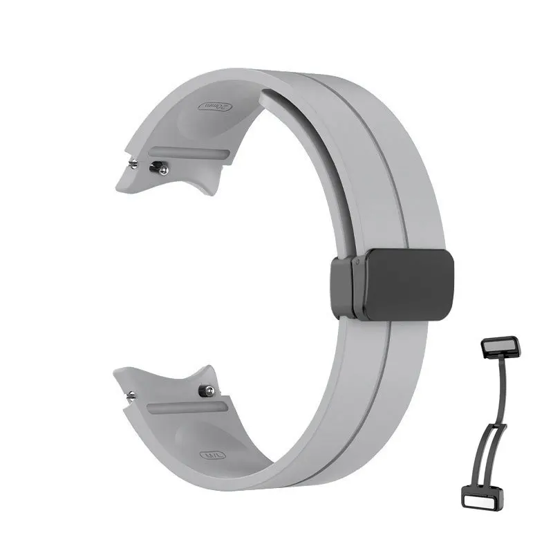 Correa de silicona Original para Samsung Watch 5 Pro, banda con hebilla magnética de 45mm 5/4 40mm 44mm para Galaxy Watch 4 Classic 42mm 46mm